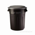 Black Trash Can with Durable and Fashionable Features, Made of Stainless Steel or Plastic